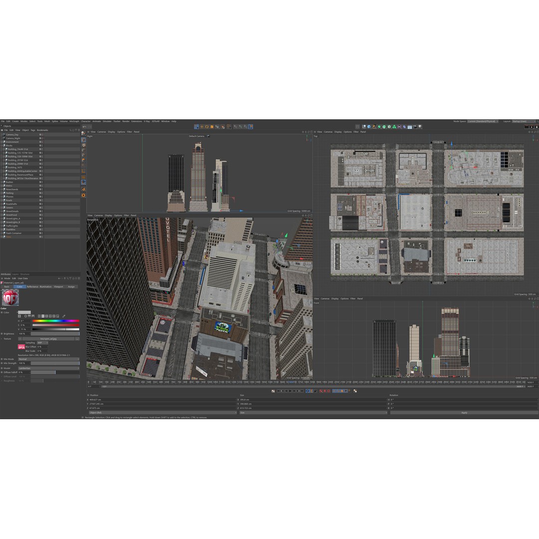New York Broadway 3D Model – Realistic Cityscape with PBR Textures