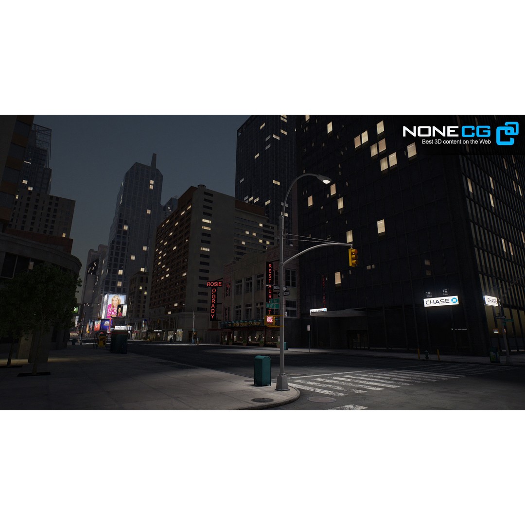 New York Broadway 3D Model – Realistic Cityscape with PBR Textures - View 15