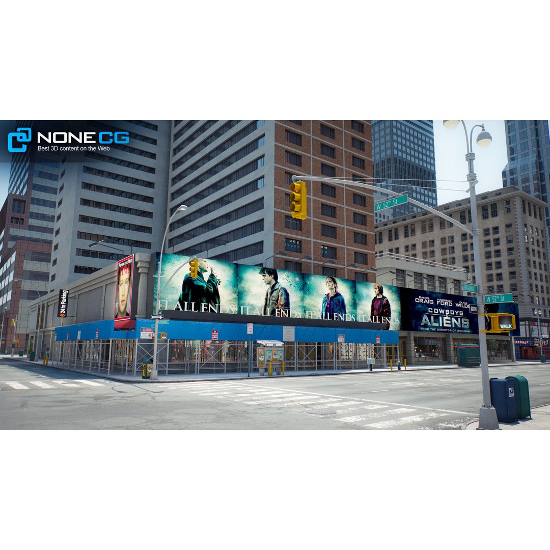 New York Broadway 3D Model – Realistic Cityscape with PBR Textures - View 17