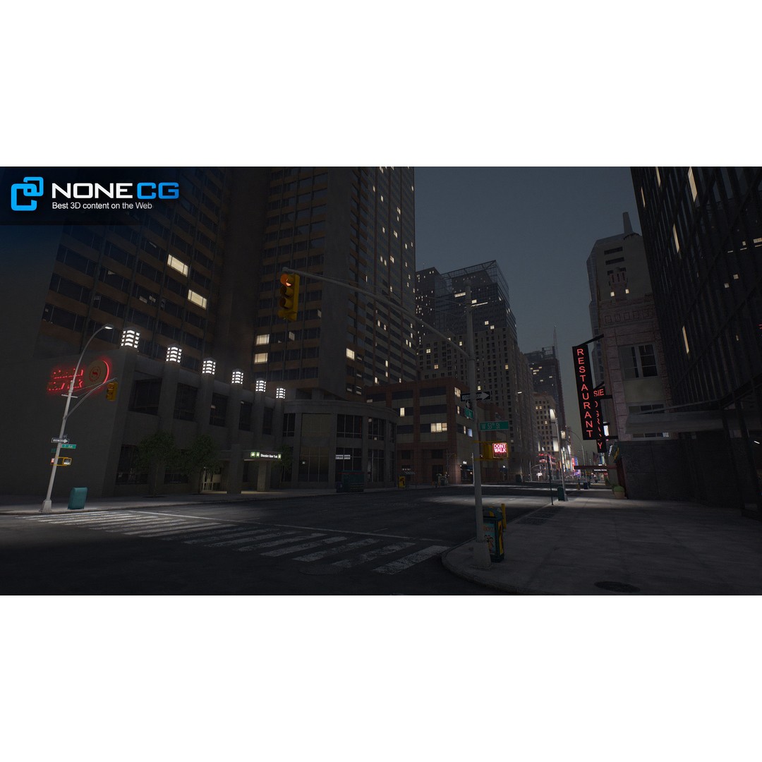 New York Broadway 3D Model – Realistic Cityscape with PBR Textures - View 18