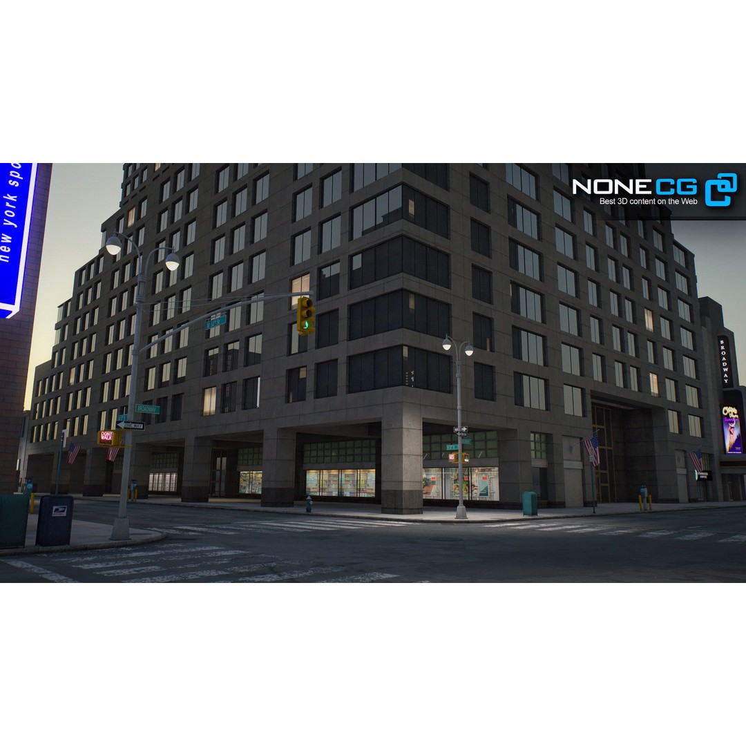 New York Broadway 3D Model – Realistic Cityscape with PBR Textures - View 19
