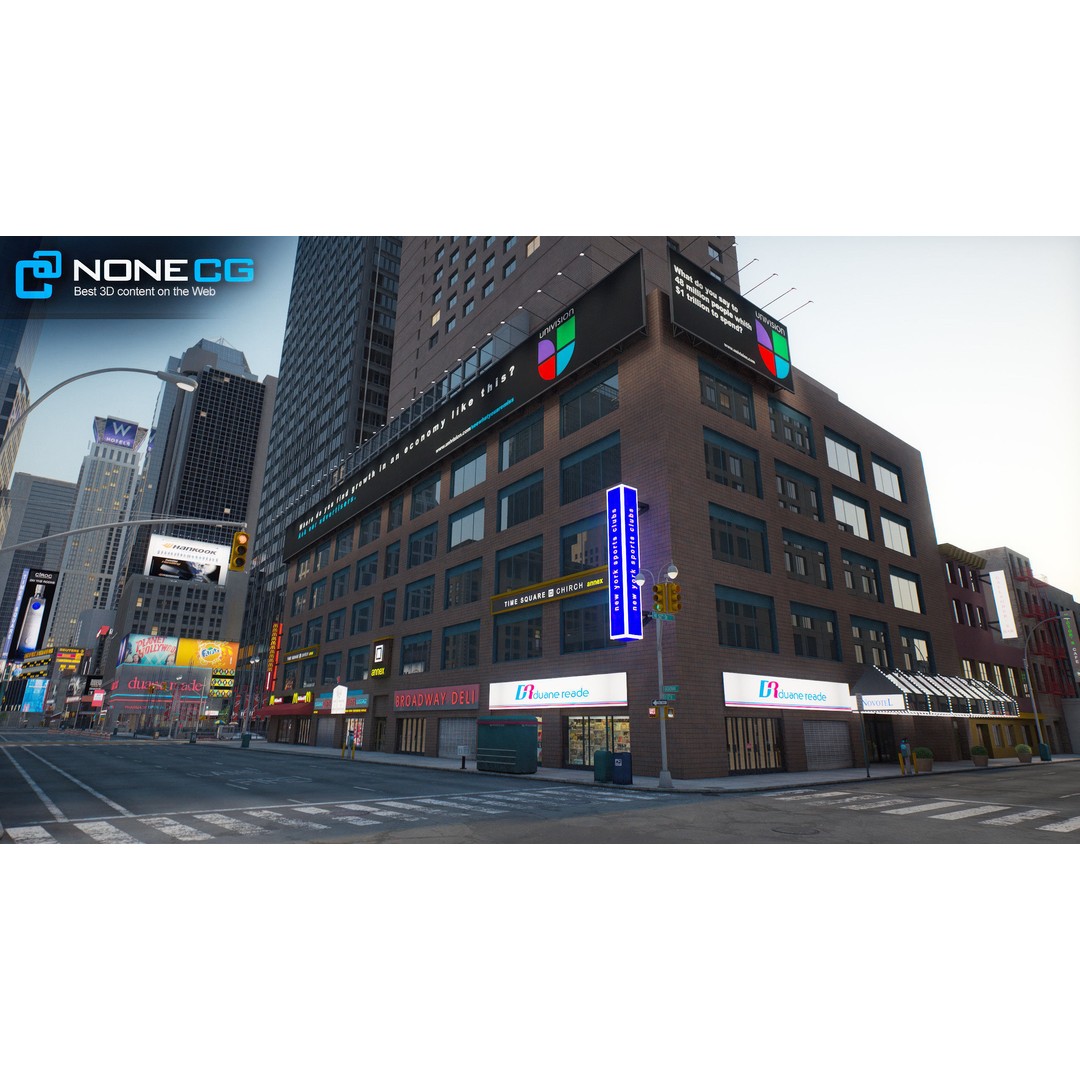 New York Broadway 3D Model – Realistic Cityscape with PBR Textures - View 21