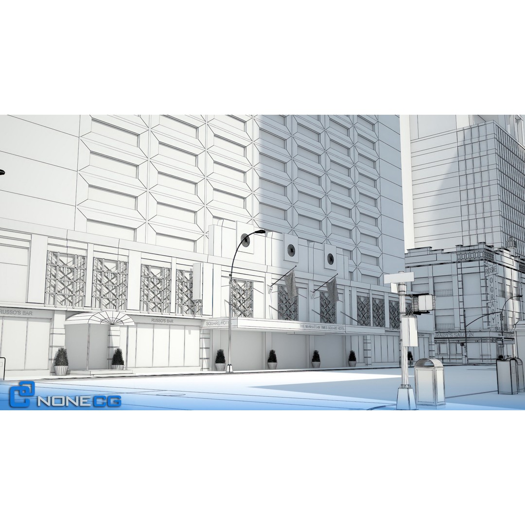 New York Broadway 3D Model – Realistic Cityscape with PBR Textures - View 25