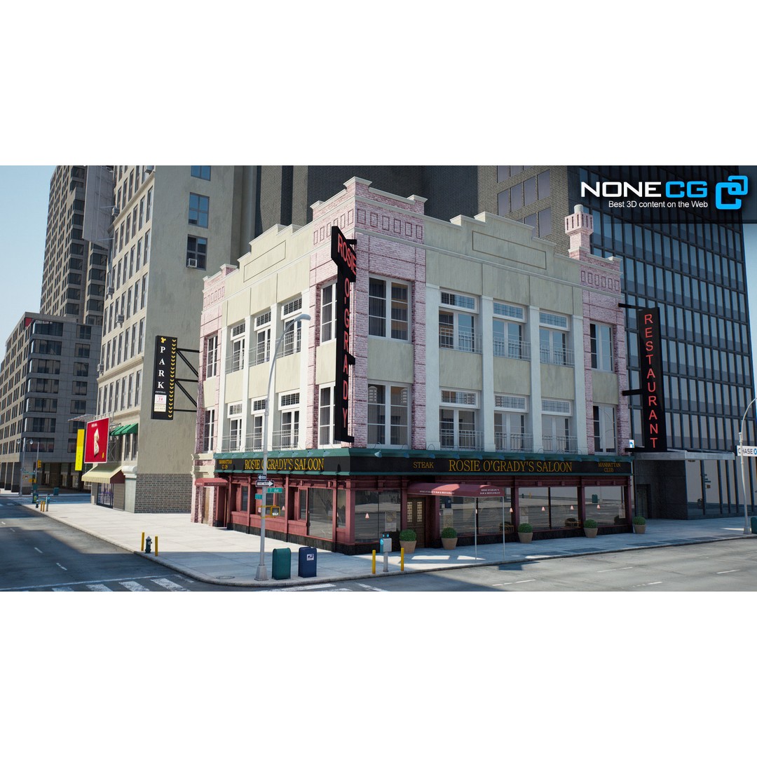 New York Broadway 3D Model – Realistic Cityscape with PBR Textures - View 6