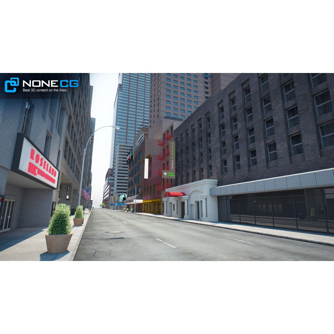 New York Broadway 3D Model – Realistic Cityscape with PBR Textures - View 8
