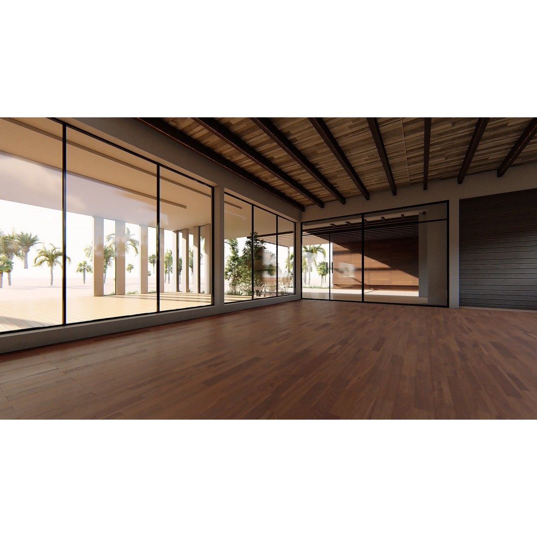 Modern Cabin 3D Model – Low Poly Desert House, FBX, PBR - View 8