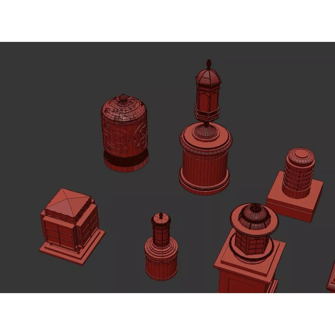 Classic European Outdoor Street Light Lantern 3D Model – Vintage Lighting Fixtures, FBX - View 15