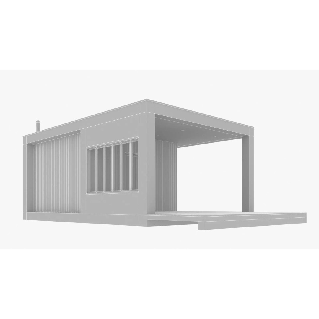 Mini House 3D Model – Low Poly Exterior Design, FBX