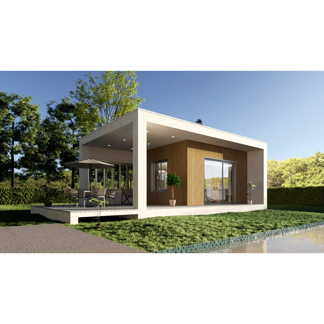 Mini House 3D Model – Low Poly Exterior Design, FBX - View 2