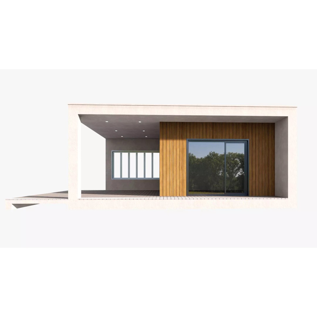 Mini House 3D Model – Low Poly Exterior Design, FBX - View 5