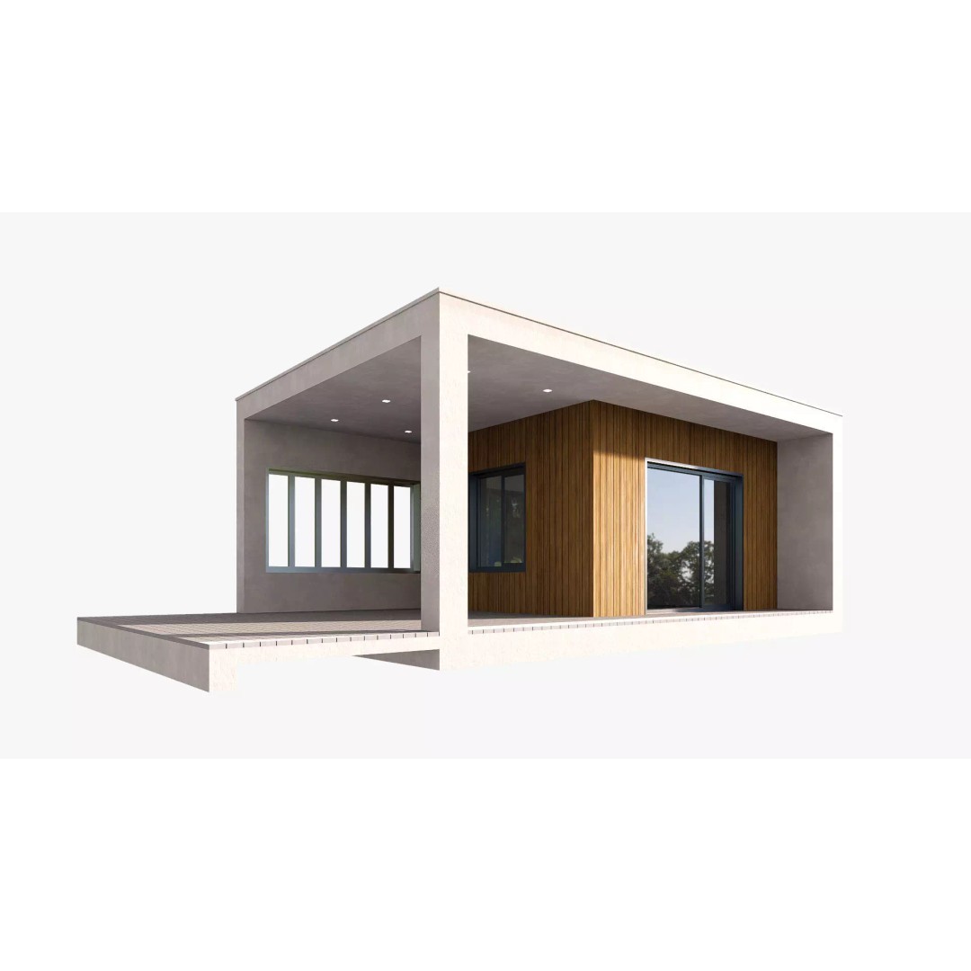 Mini House 3D Model – Low Poly Exterior Design, FBX - View 9