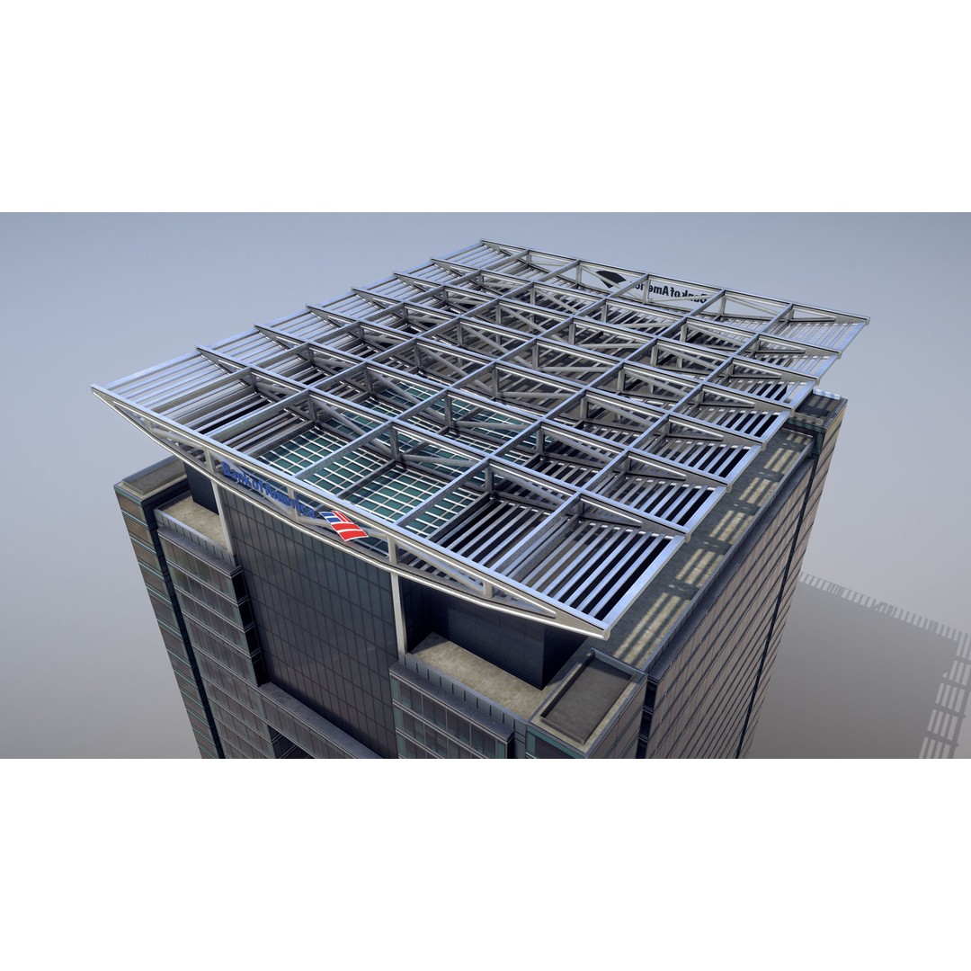 London 5 Canada Square 3D Model – Low Poly Game Asset, FBX - View 11