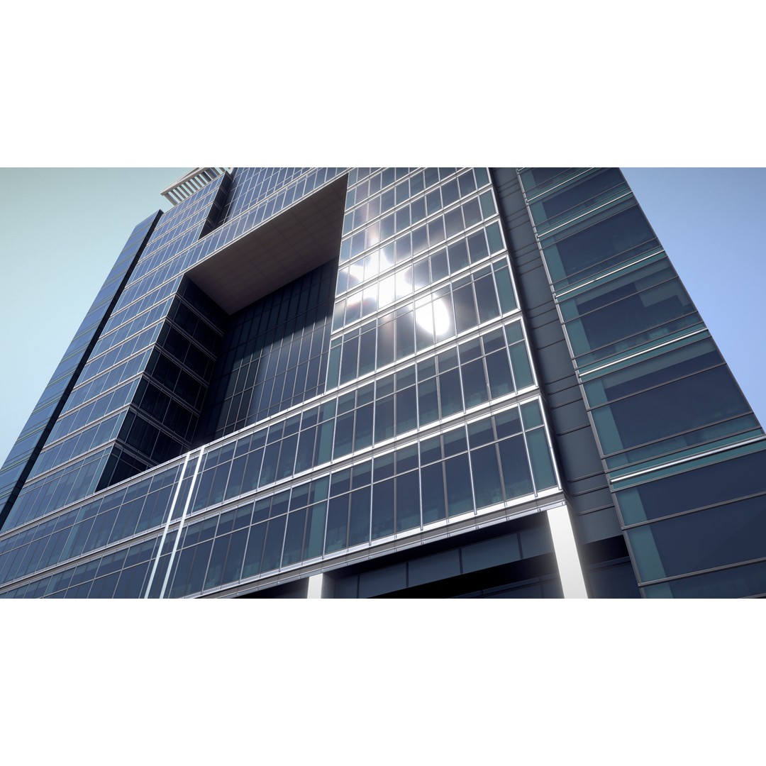London 5 Canada Square 3D Model – Low Poly Game Asset, FBX - View 13