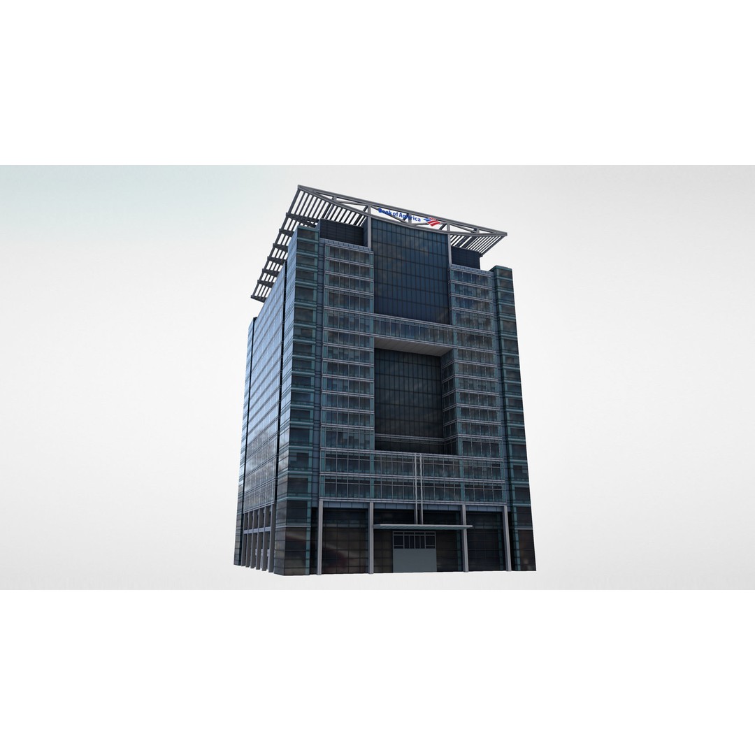London 5 Canada Square 3D Model – Low Poly Game Asset, FBX - View 19