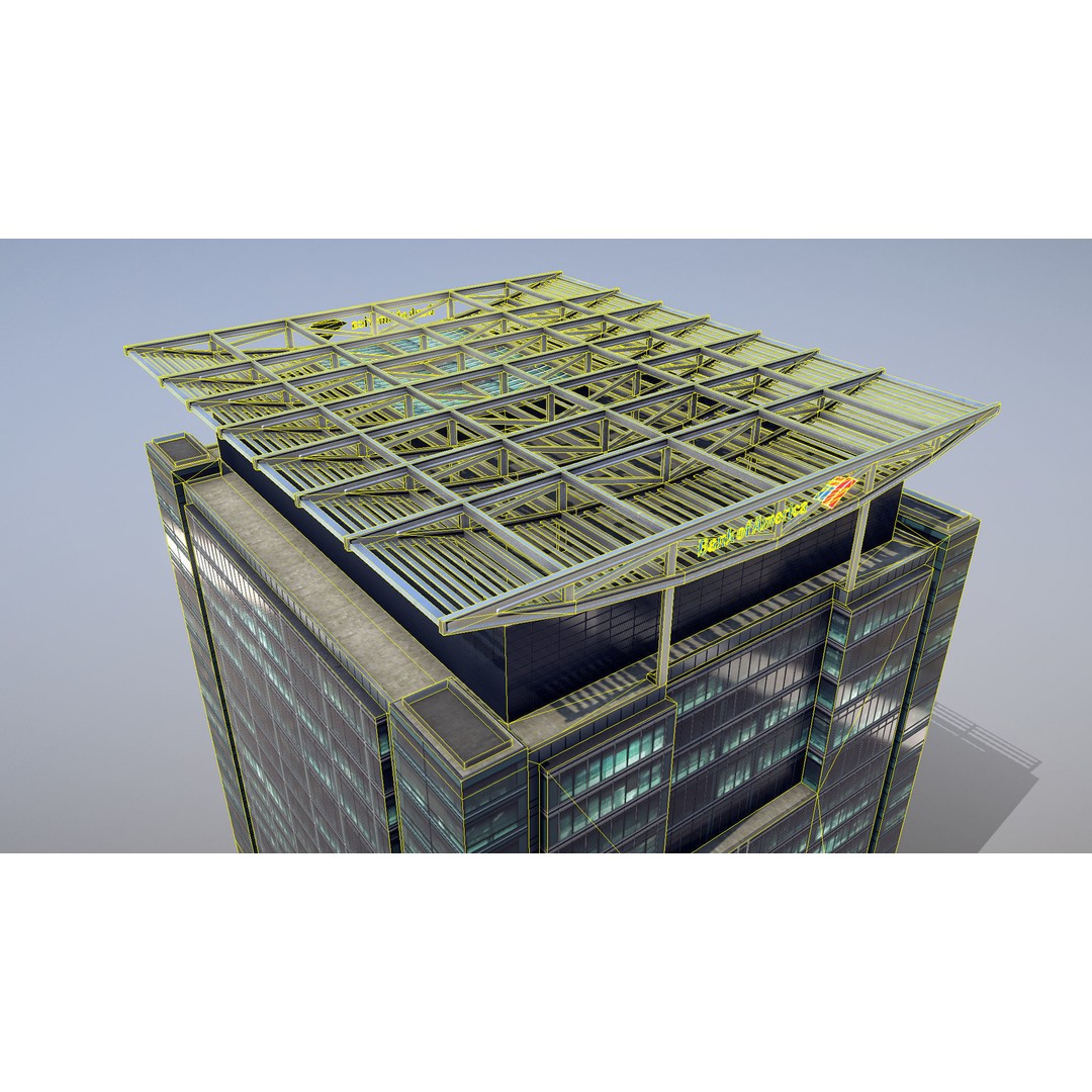London 5 Canada Square 3D Model – Low Poly Game Asset, FBX - View 24