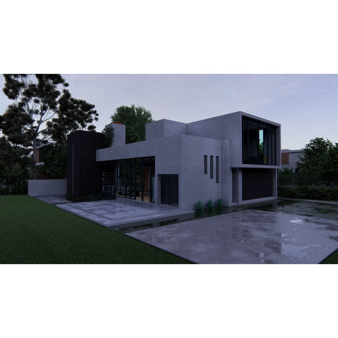 Modern Villa 3D Model – Luxurious Architectural Design, FBX, OBJ - View 15