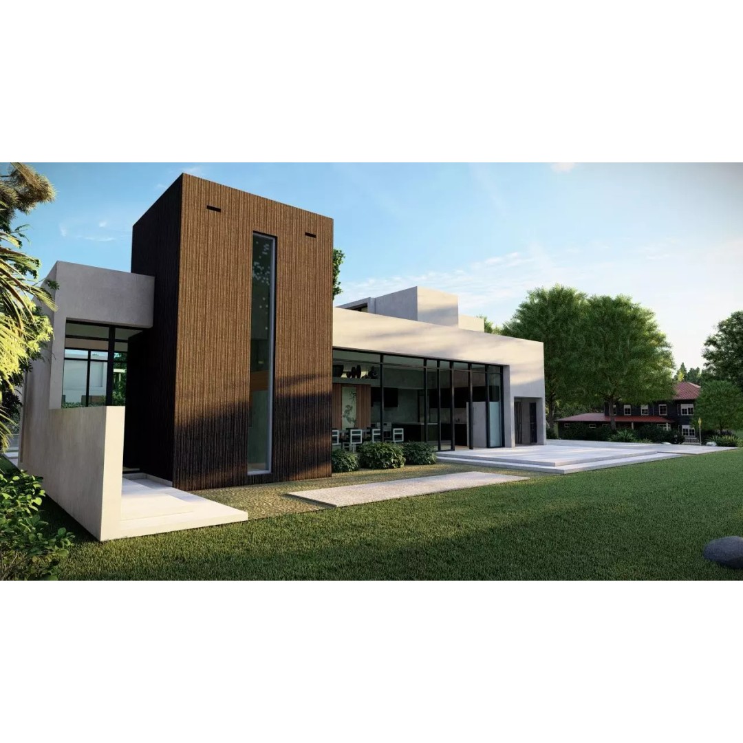 Modern Villa 3D Model – Luxurious Architectural Design, FBX, OBJ - View 2