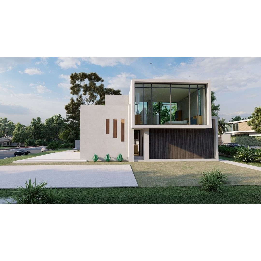 Modern Villa 3D Model – Luxurious Architectural Design, FBX, OBJ - View 7