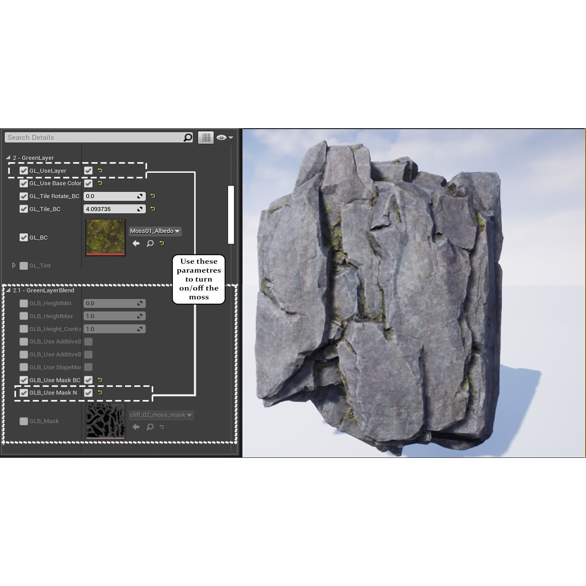 Modular Realistic Cliffs and Rocks - Low-Poly Game-Ready 3D Model - View 20