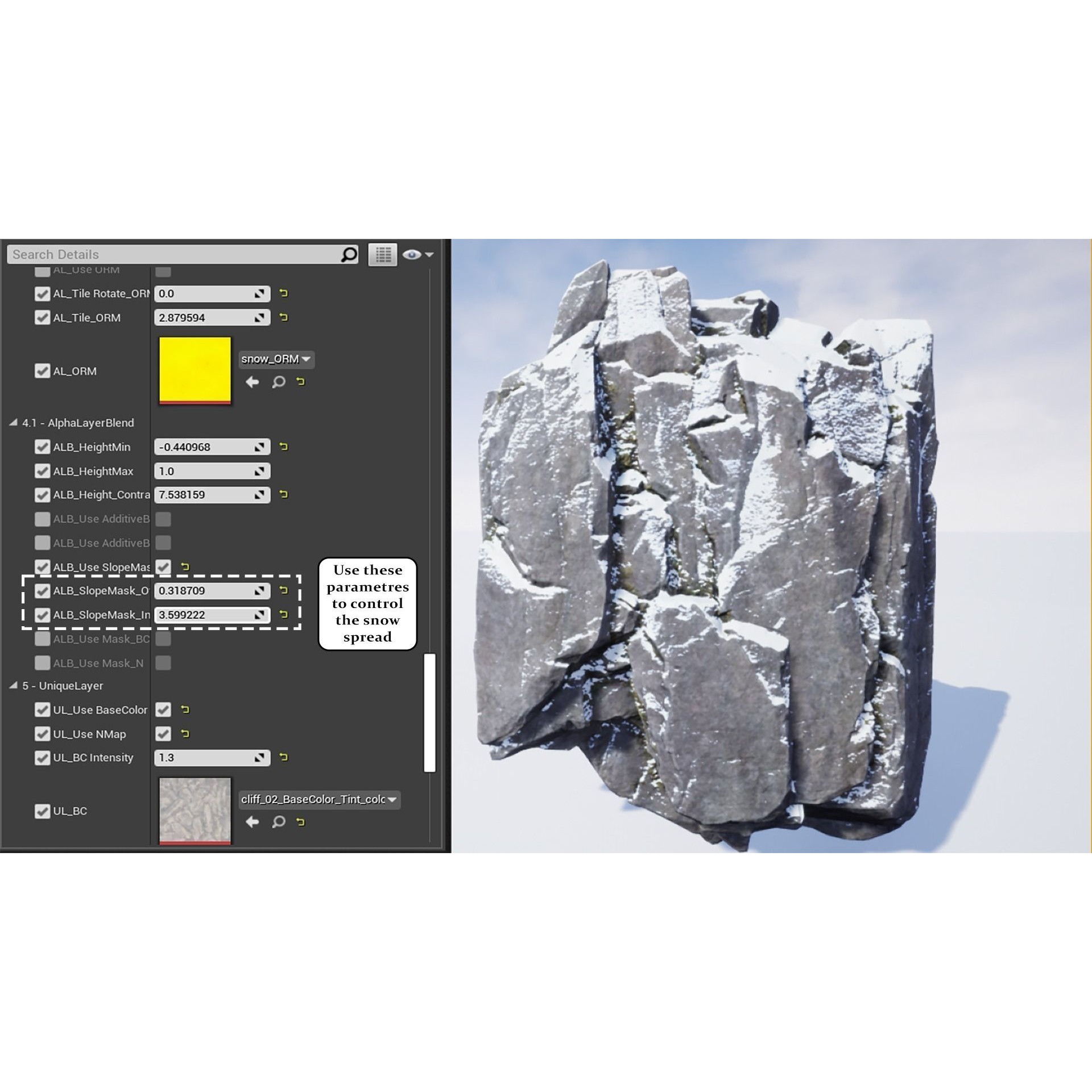 Modular Realistic Cliffs and Rocks - Low-Poly Game-Ready 3D Model - View 21