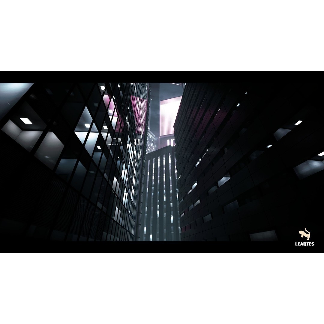 Futuristic Rooftop City Environment 3D Model – Low Poly Game Asset, PBR - View 12
