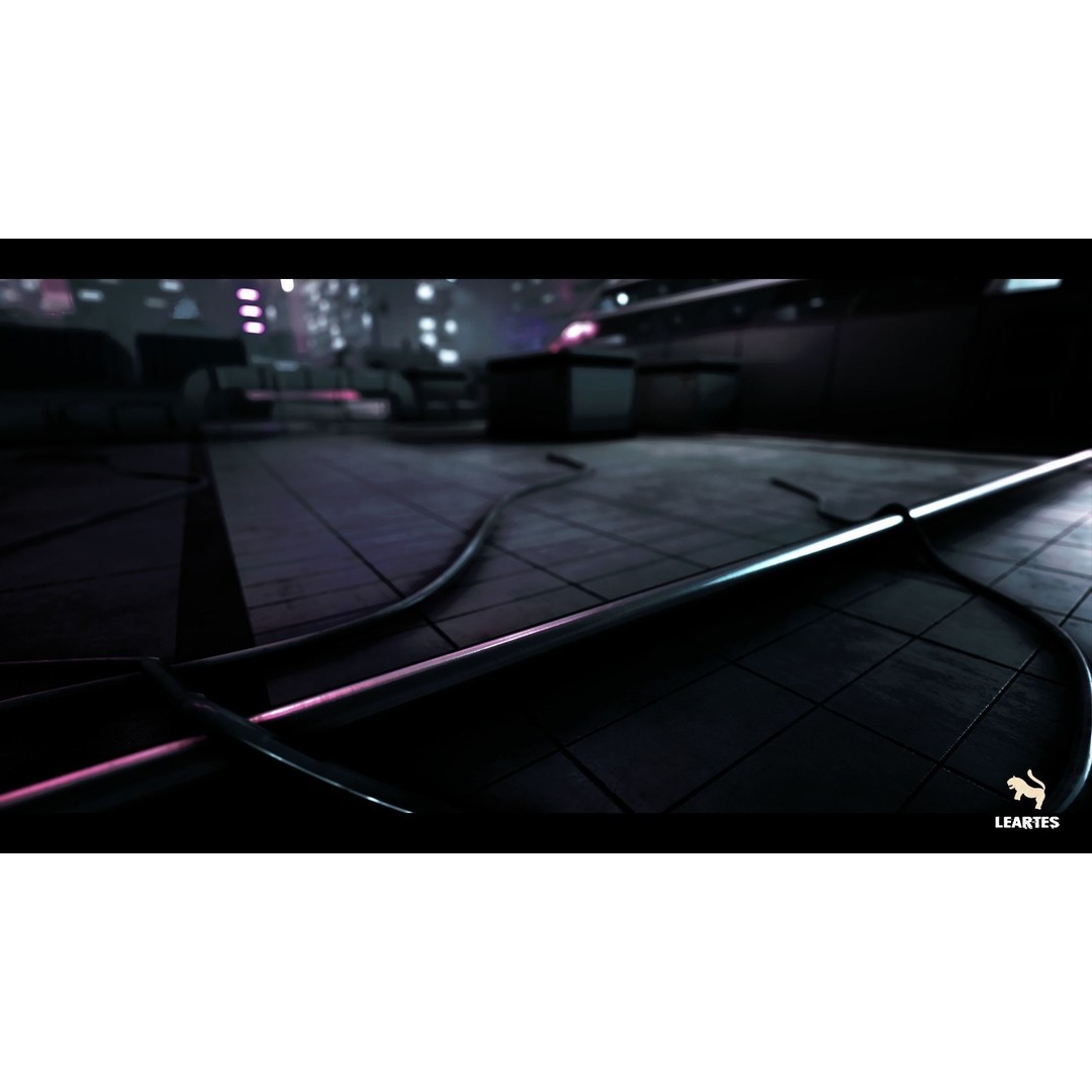 Futuristic Rooftop City Environment 3D Model – Low Poly Game Asset, PBR - View 7
