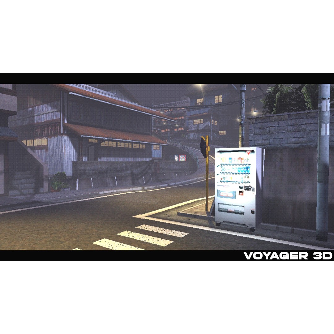 Japanese Rural Town 3D Model – Retro Low-Poly Game Asset, FBX - View 10