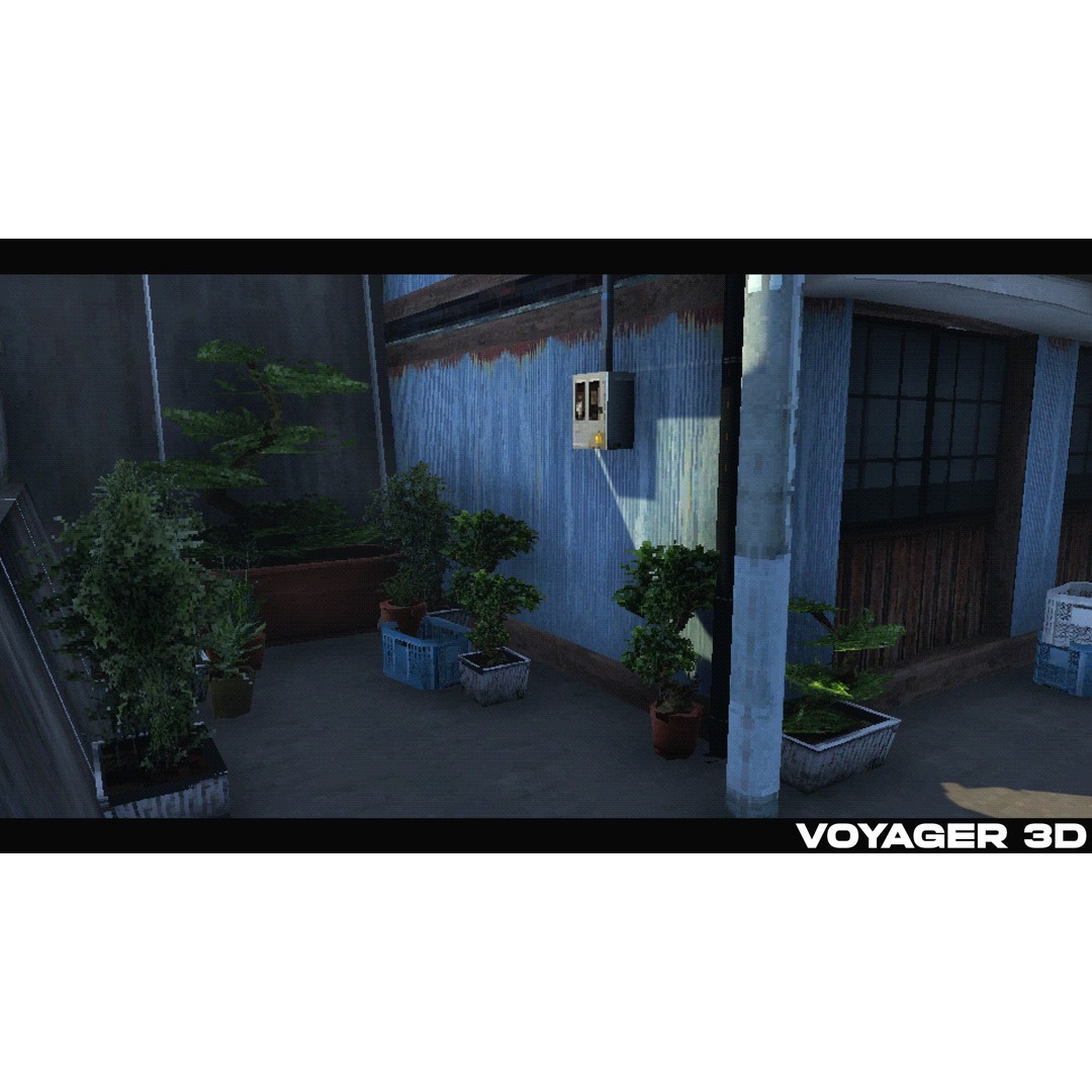 Japanese Rural Town 3D Model – Retro Low-Poly Game Asset, FBX - View 24