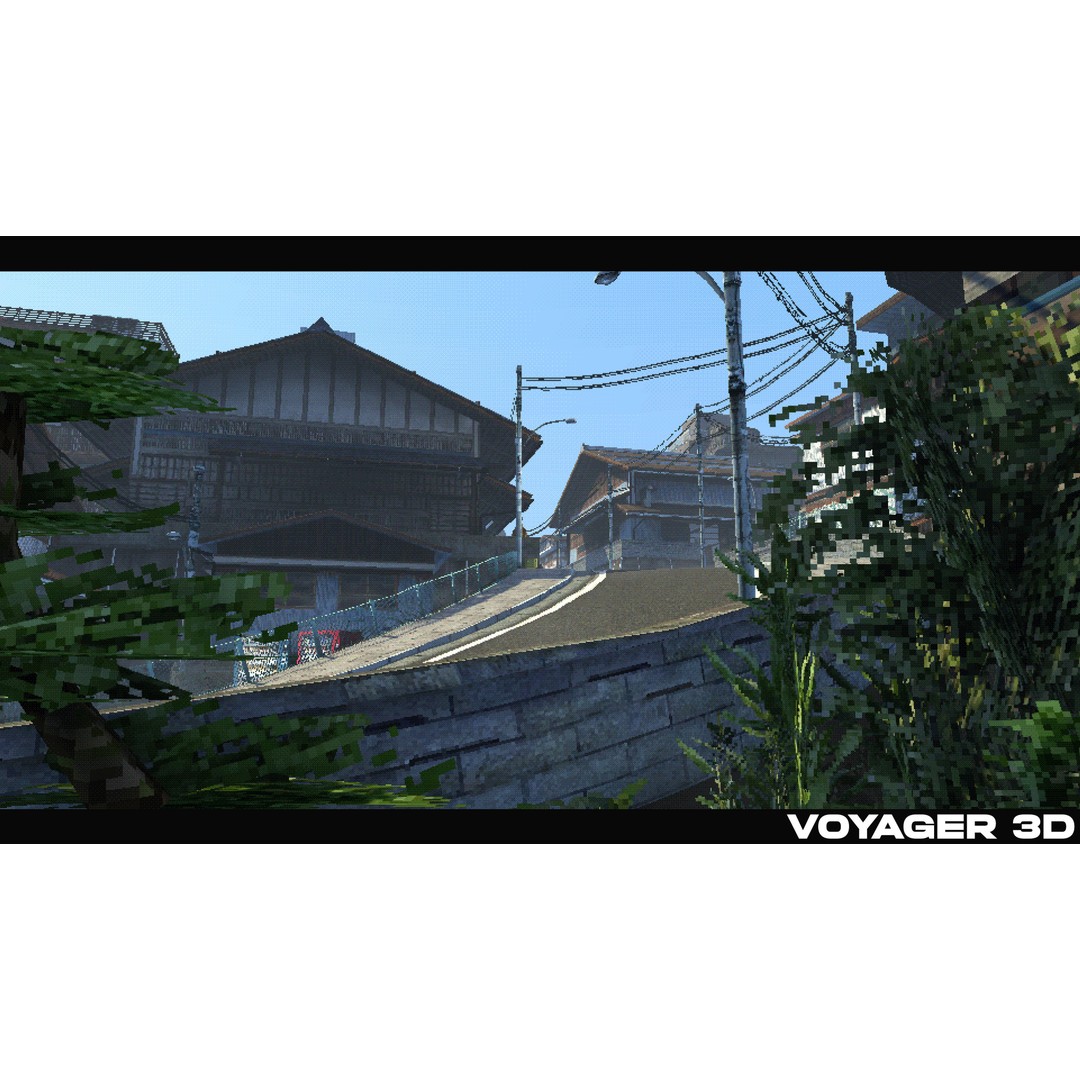 Japanese Rural Town 3D Model – Retro Low-Poly Game Asset, FBX - View 26