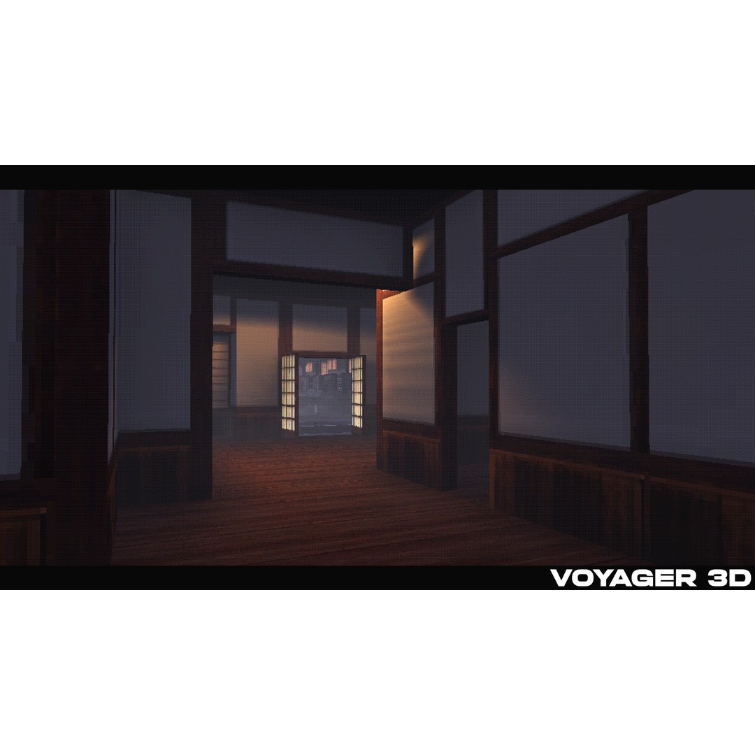 Japanese Rural Town 3D Model – Retro Low-Poly Game Asset, FBX - View 31