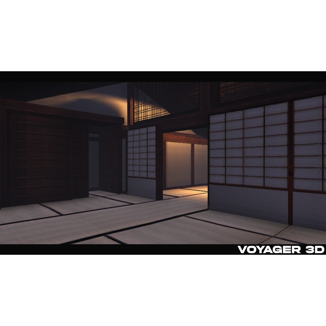 Japanese Rural Town 3D Model – Retro Low-Poly Game Asset, FBX - View 36