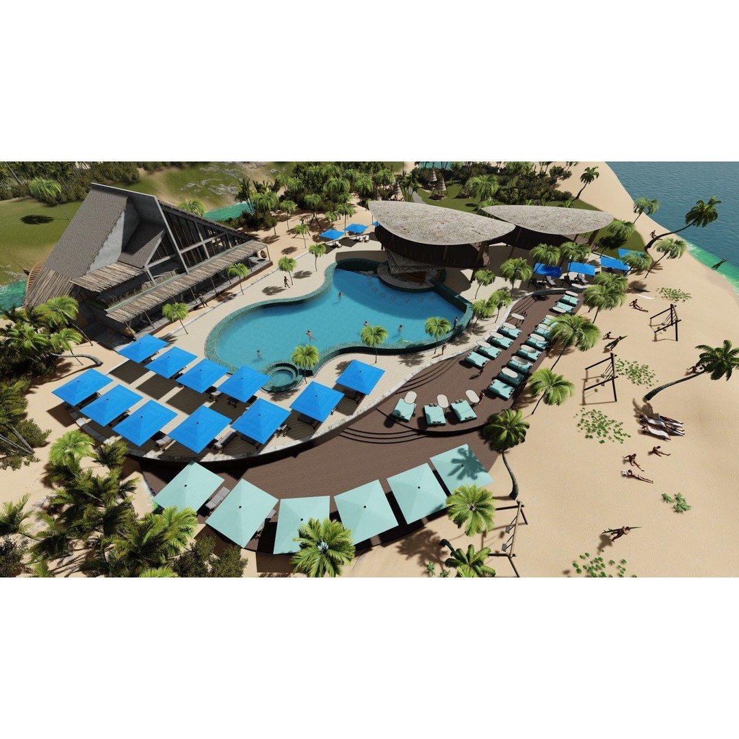 Luxury Resort 3D Model – Detailed Exterior Design, FBX & OBJ - View 10