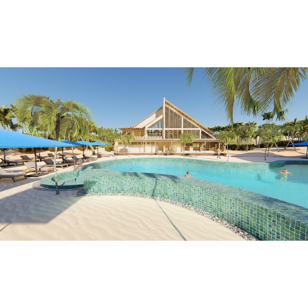 Luxury Resort 3D Model – Detailed Exterior Design, FBX & OBJ - View 11
