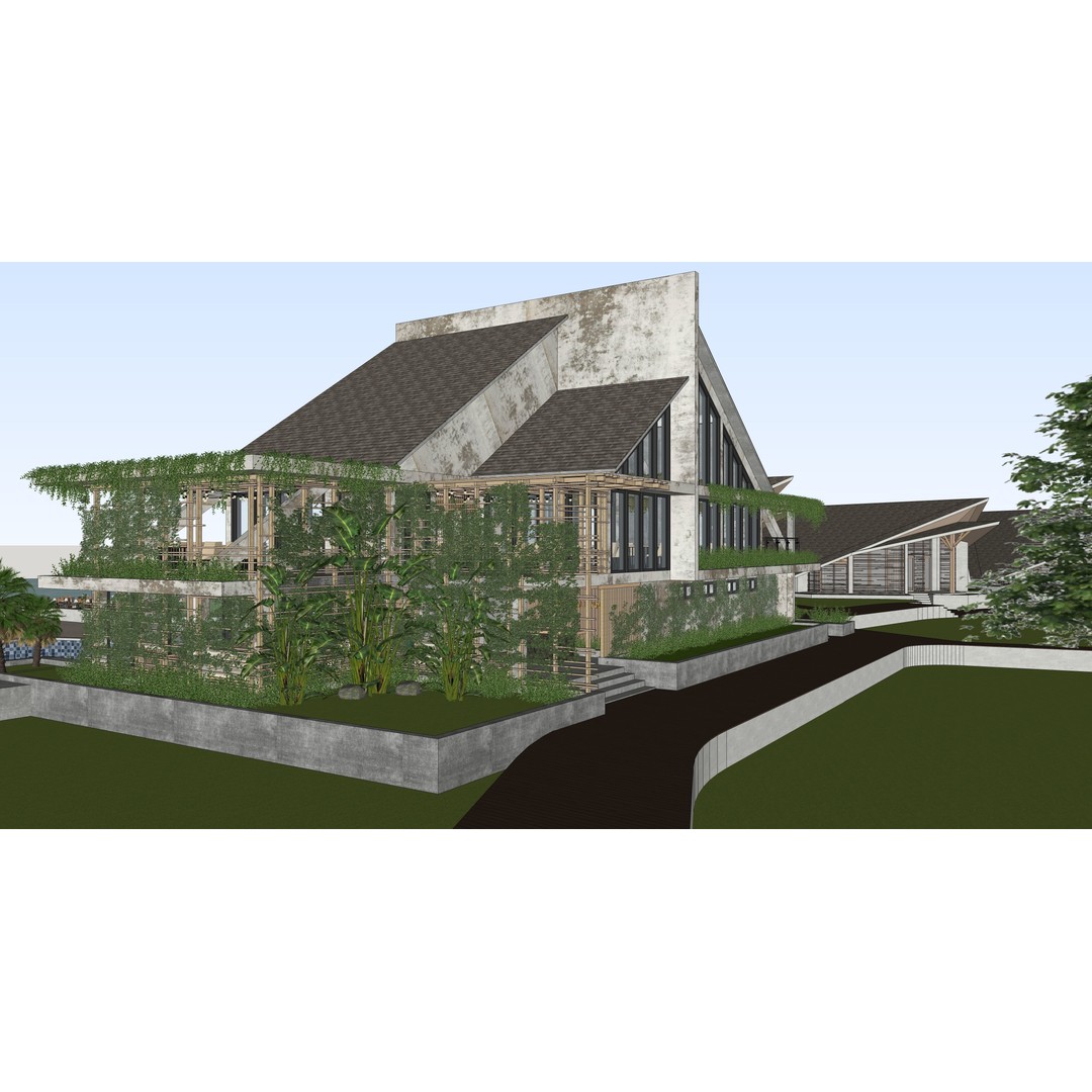Luxury Resort 3D Model – Detailed Exterior Design, FBX & OBJ - View 20