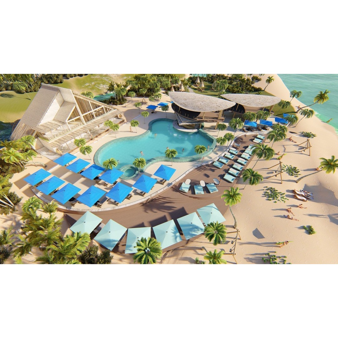 Luxury Resort 3D Model – Detailed Exterior Design, FBX & OBJ - View 6