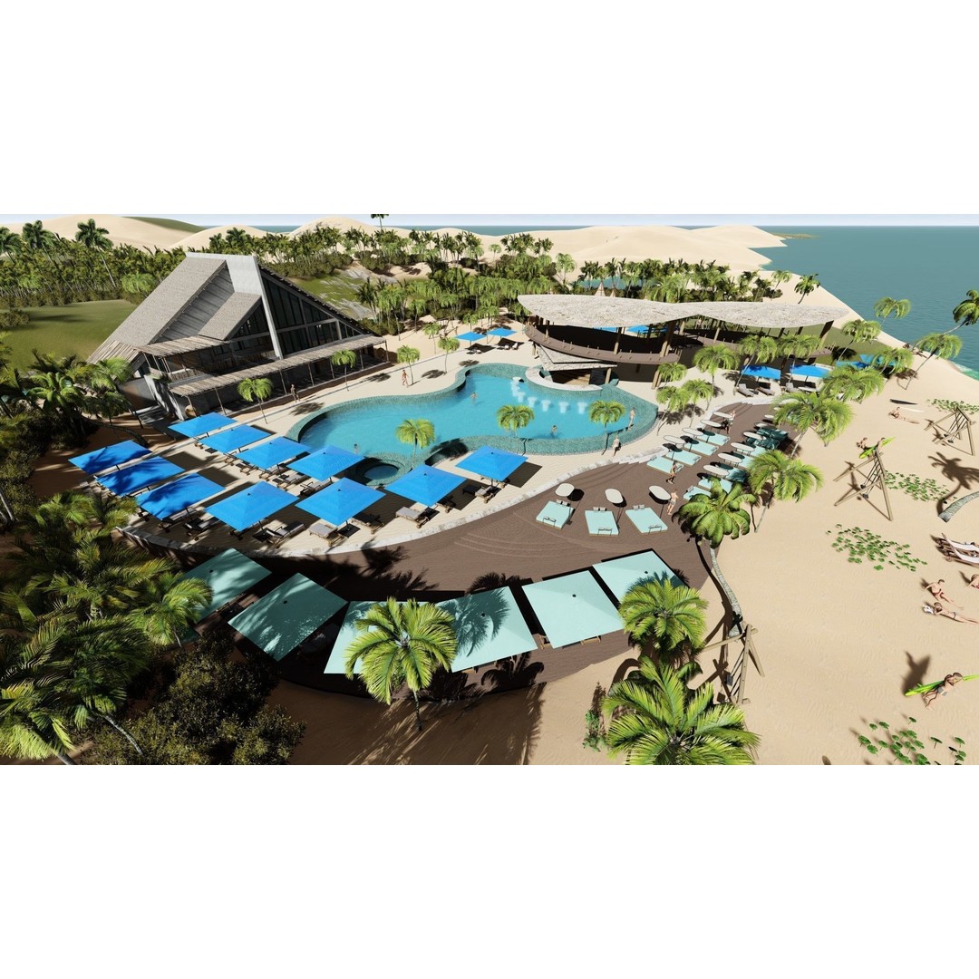 Luxury Resort 3D Model – Detailed Exterior Design, FBX & OBJ - View 7