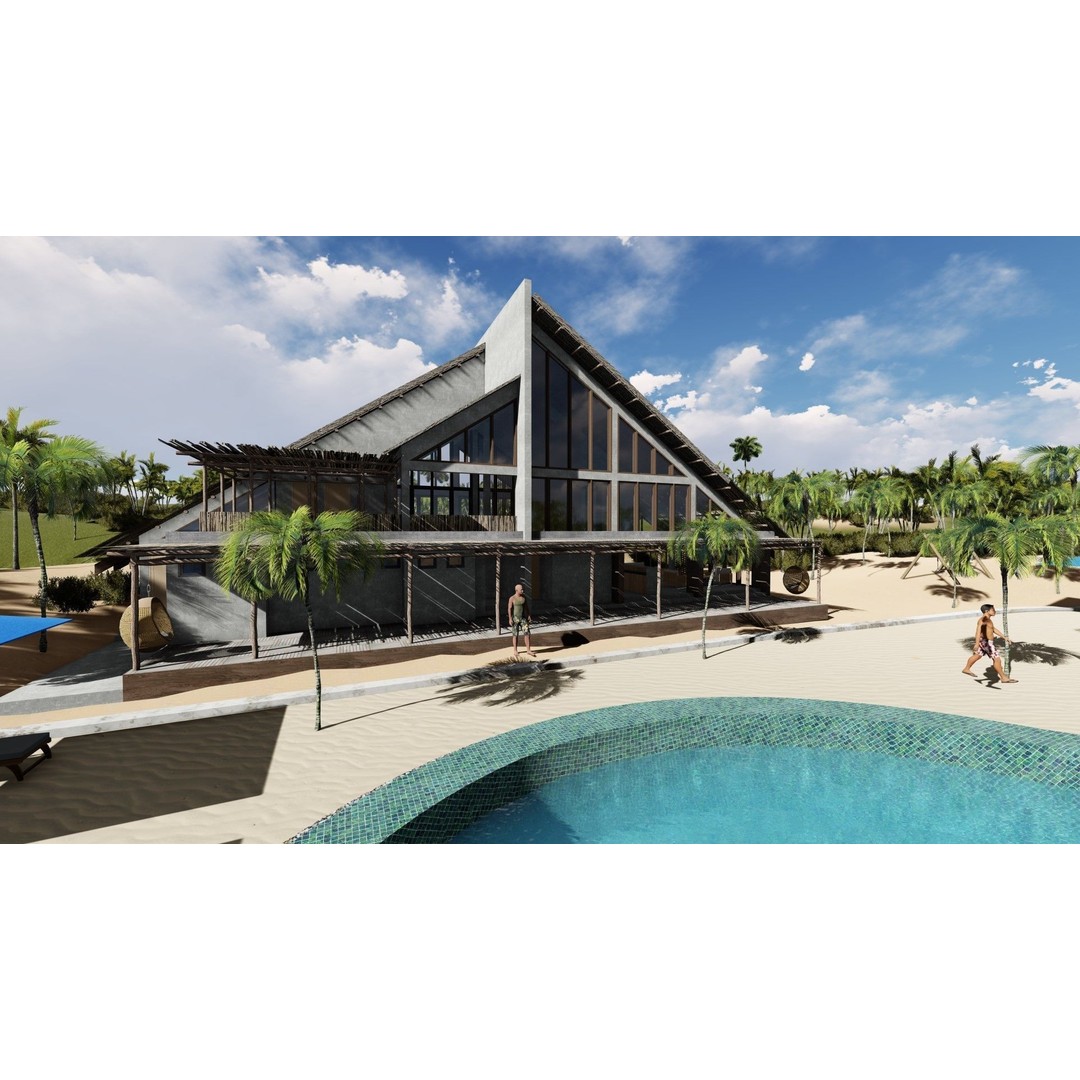 Luxury Resort 3D Model – Detailed Exterior Design, FBX & OBJ - View 8