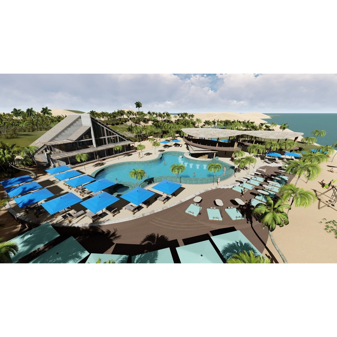 Luxury Resort 3D Model – Detailed Exterior Design, FBX & OBJ - View 9