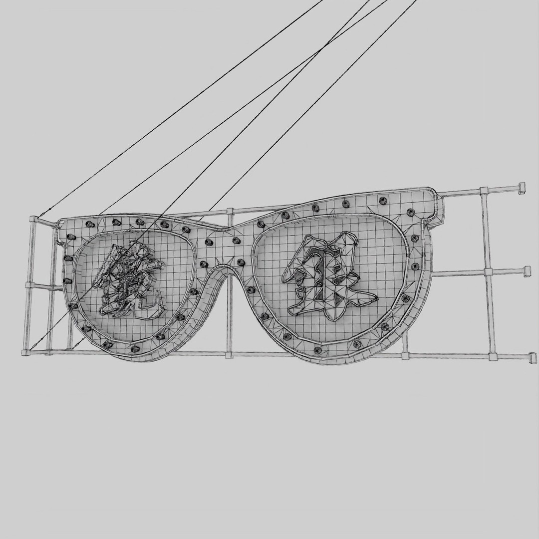 Hong Kong Neon Signboard 3D Model – PBR Textures, Blender, FBX - View 71