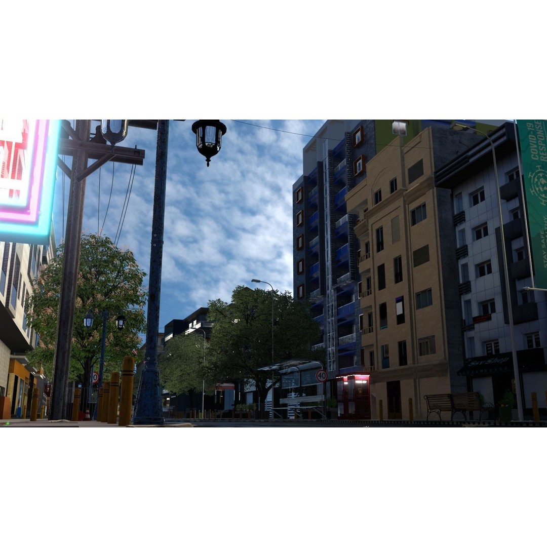 City Street 3D Model – Low Poly Urban Environment, Blender - View 3