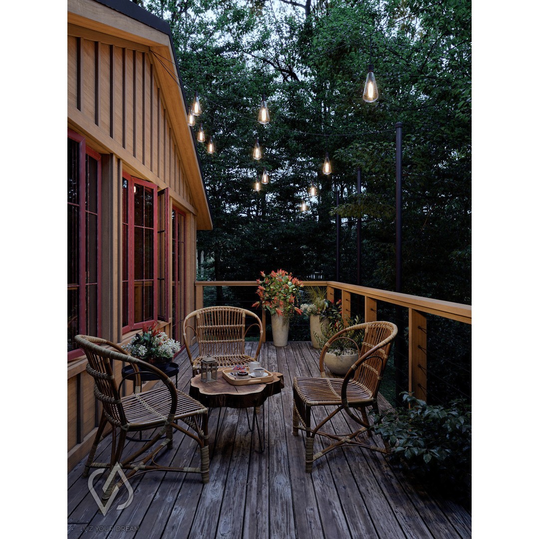 Exterior Balcony 3D Model – Architectural Design with Realistic Textures, FBX - View 4