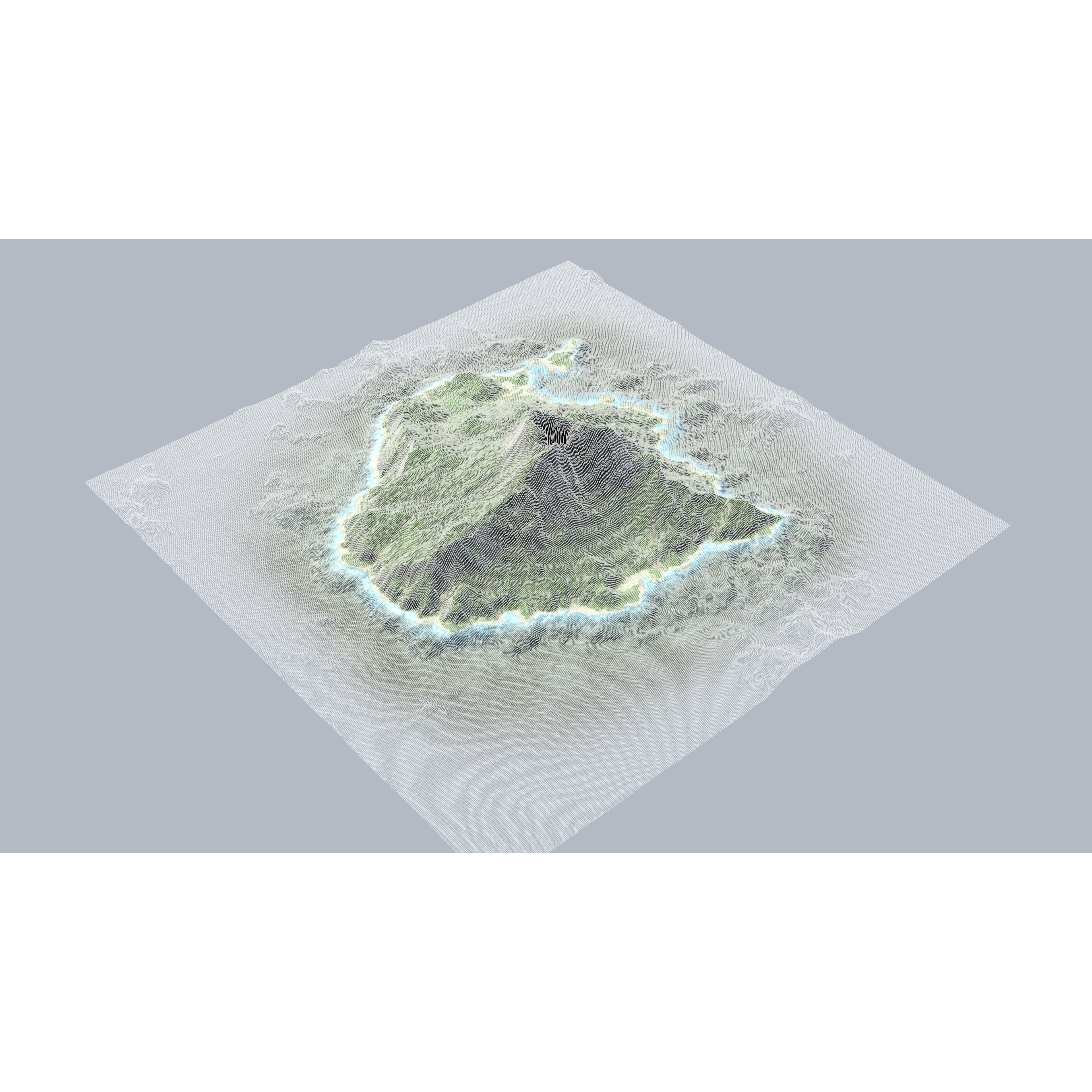 Volcano Island - Low-Poly Game-Ready 3D Model - View 16