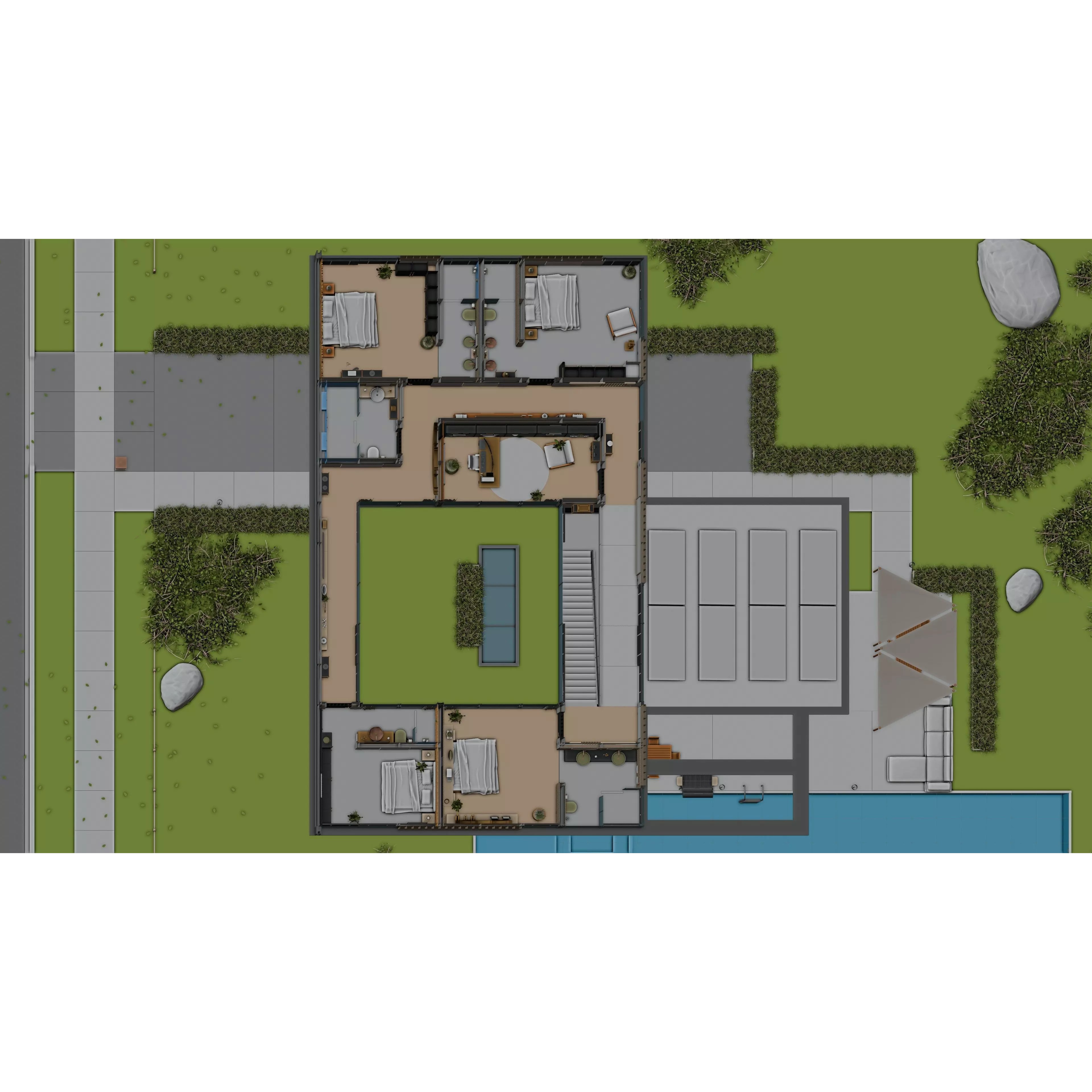 2026 Modern Modular House - Game-Ready 3D Model - View 31