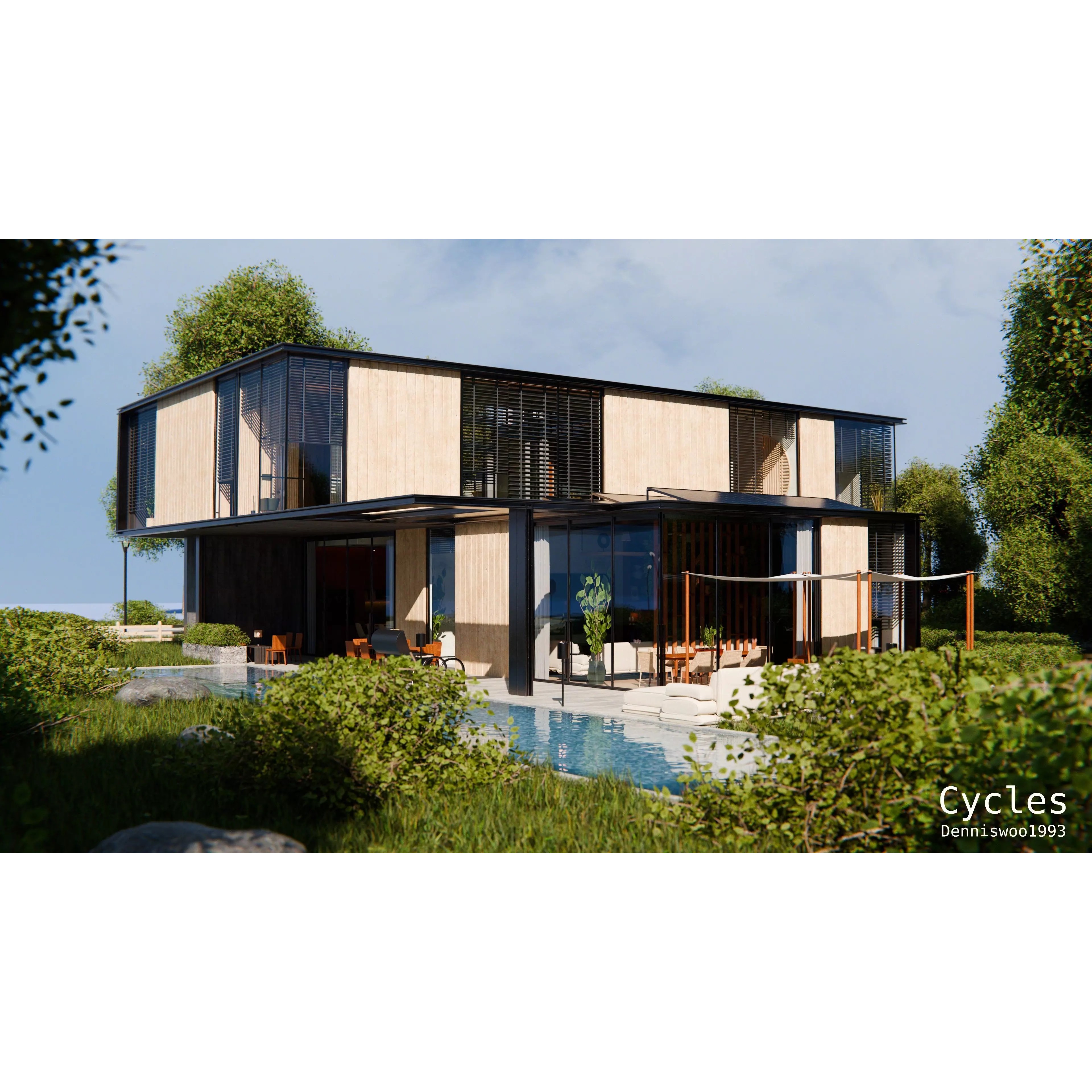2026 Modern Modular House - Game-Ready 3D Model - View 4