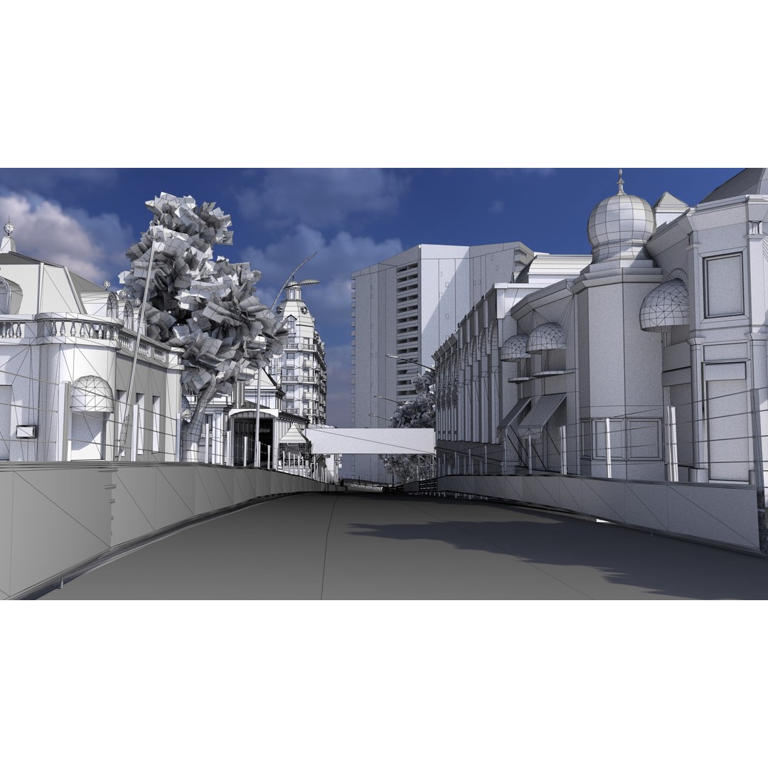Monaco Formula 1 Track 3D Model – Low Poly Game Asset, FBX, PBR - View 18