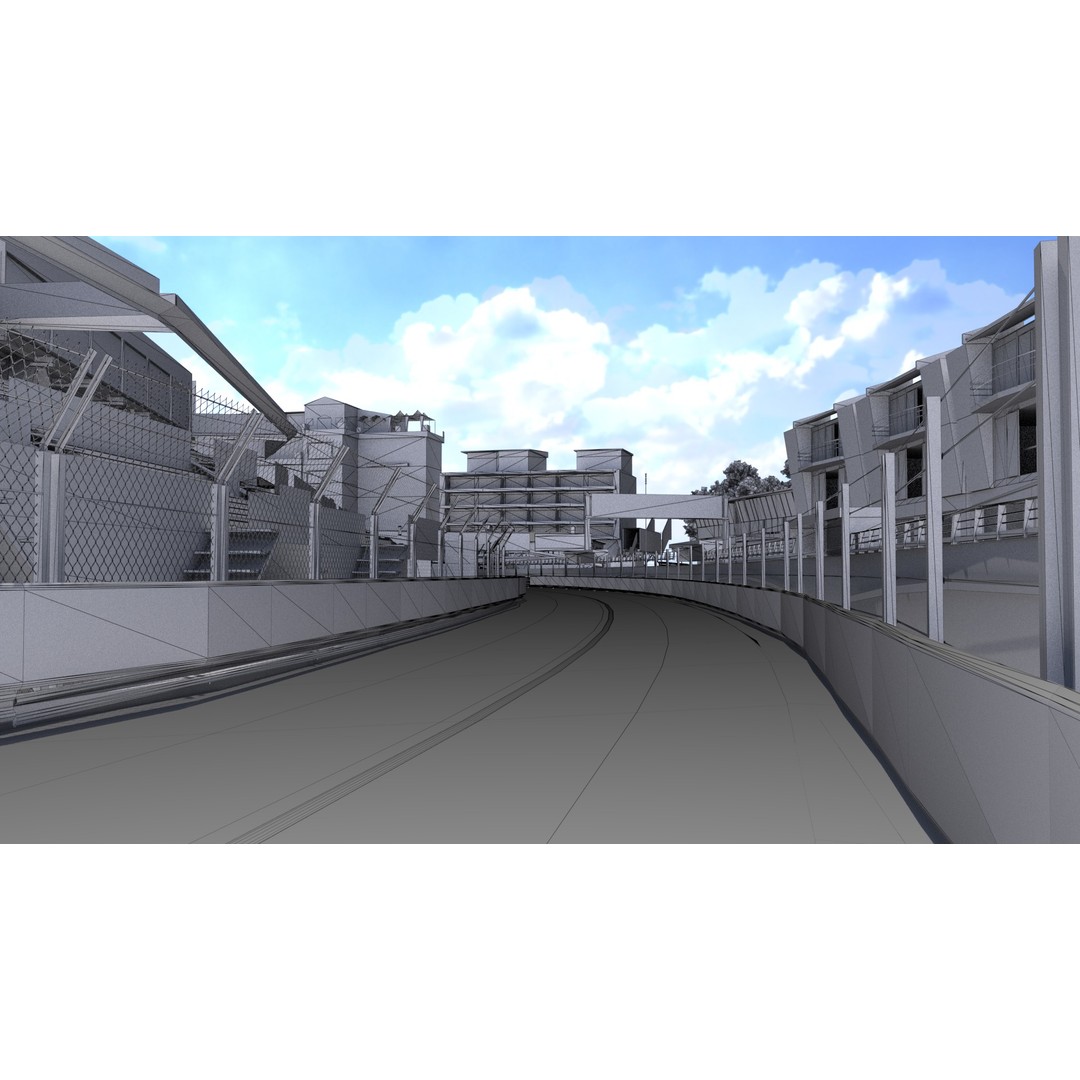 Monaco Formula 1 Track 3D Model – Low Poly Game Asset, FBX, PBR - View 28