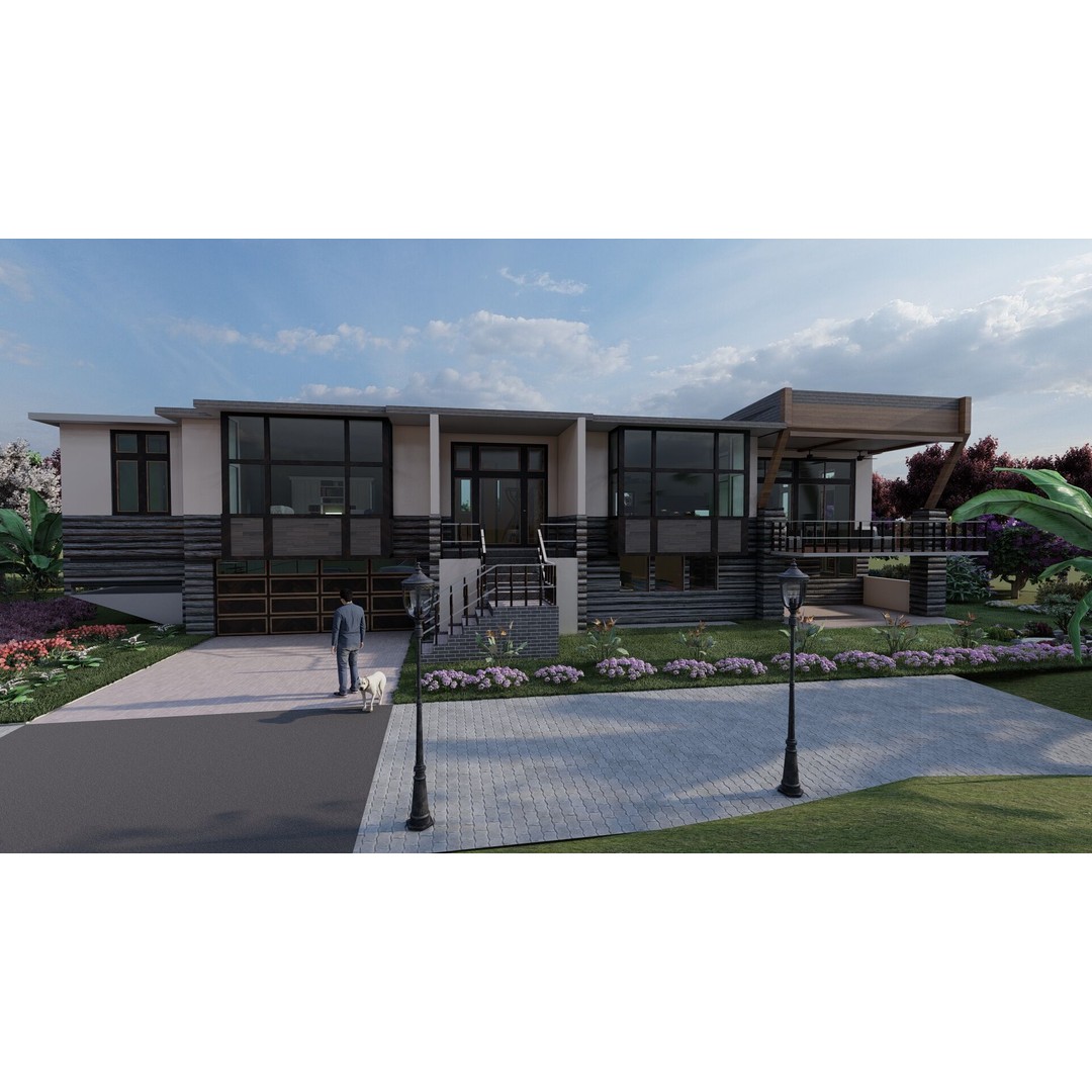 Beautiful Nature House 3D Model – Detailed Architectural Design, SketchUp & Lumion - View 3