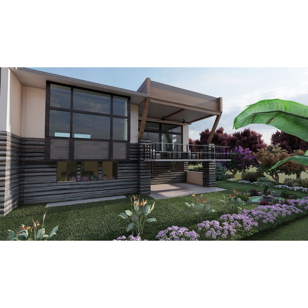 Beautiful Nature House 3D Model – Detailed Architectural Design, SketchUp & Lumion - View 4