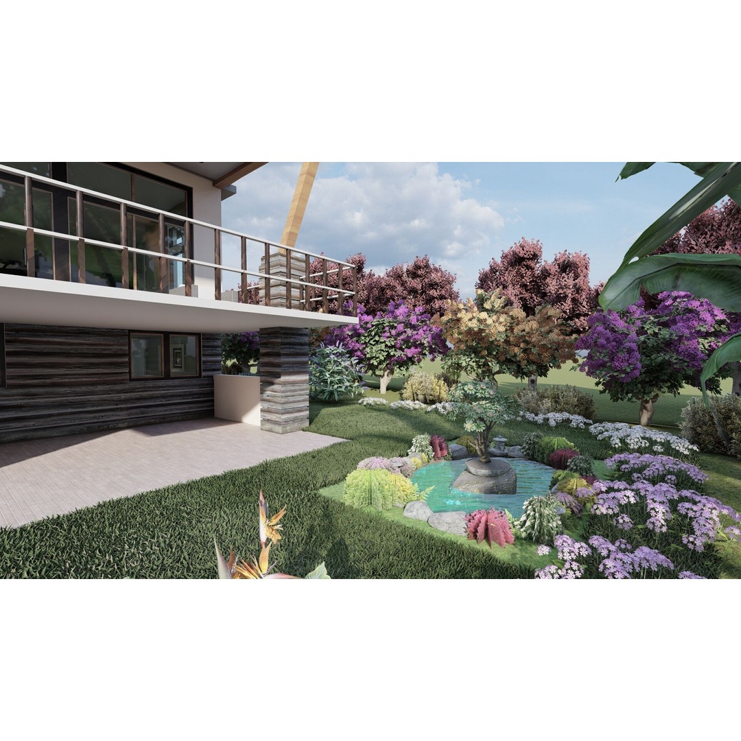 Beautiful Nature House 3D Model – Detailed Architectural Design, SketchUp & Lumion - View 6