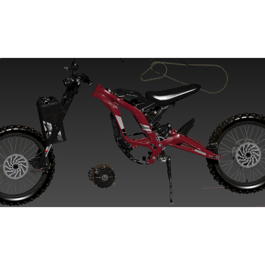 Electric Bike Surron X 3D Model – Highly Detailed Game-Ready Asset, FBX - View 33